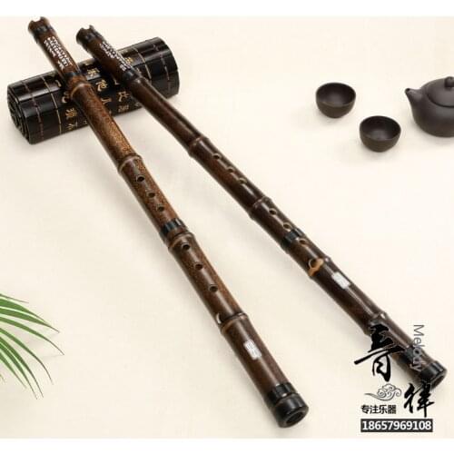 Black Bamboo Chinese bamboo flute a short flute vertical blowing Xiao adult 8-hole beginner entry National playing musical