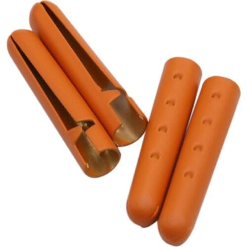 Coolstring 20Pcs/Lot 4x23mm Fluorescent Yellow Orange Painting Metal Tips For Shoelace Drawstring Clothing DIY Accessories