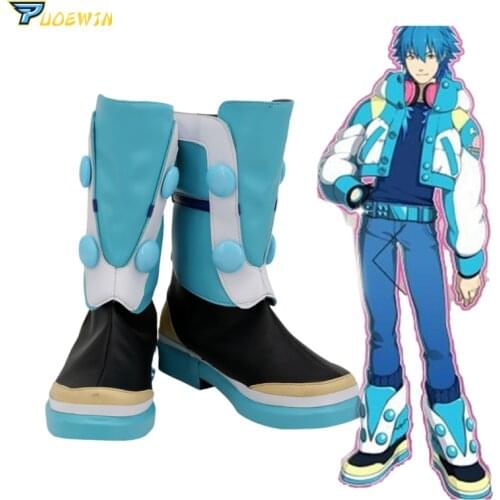 DMMD Dramatical Murder Aoba Seragaki Cosplay Boots Leather Shoes