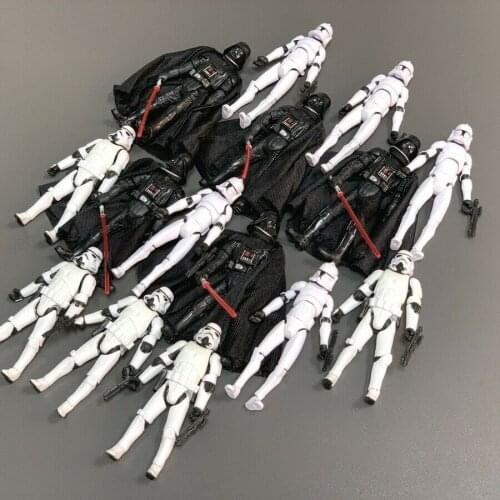 20-100PCS Star Clone Wars Republic Trooper Vader 3.75" Action Figures Movies Model With Lightsabers Weapon Accessories Kids Toy