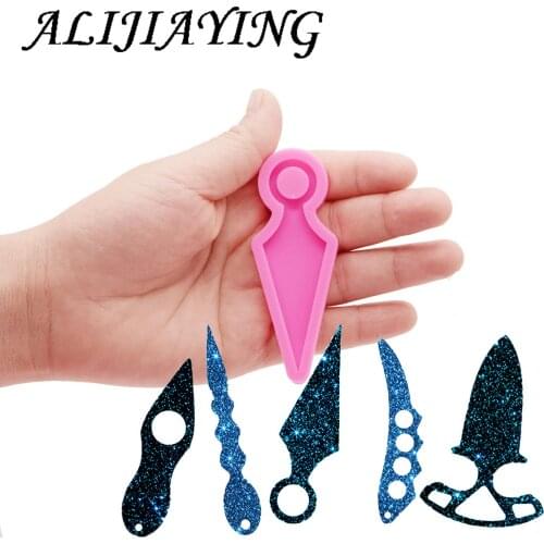 Self-Defense Knife Resin Molds Art Diy, Sword Chocolate Silicone Mold, Resin Mould Crafting with Epoxy DY1135