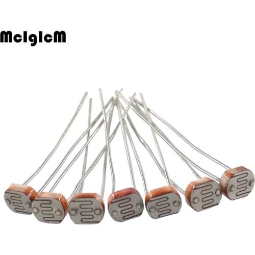 MCIGICM 50pcs 5516 5549 light dependent photo resistor photoresistor resistor 5mm photosensitive resistance LDR