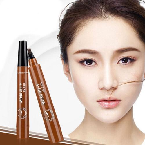 Four-fork Eyebrow Pencil Long-lasting Natural Eyebrow Easy To Paint Smooth Liquid Eyebrow Pen Eye Makeup Tools For Women Girls