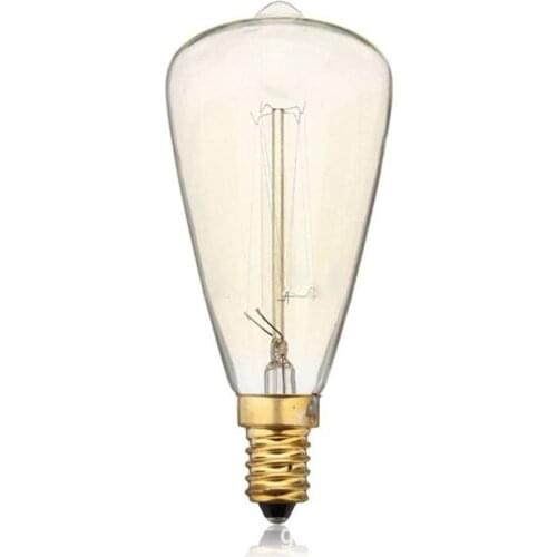 110V 60W Vintage Edison Bulb ST48 Antique Tungsten Filament Incandescent E12 Base For Home Decoration