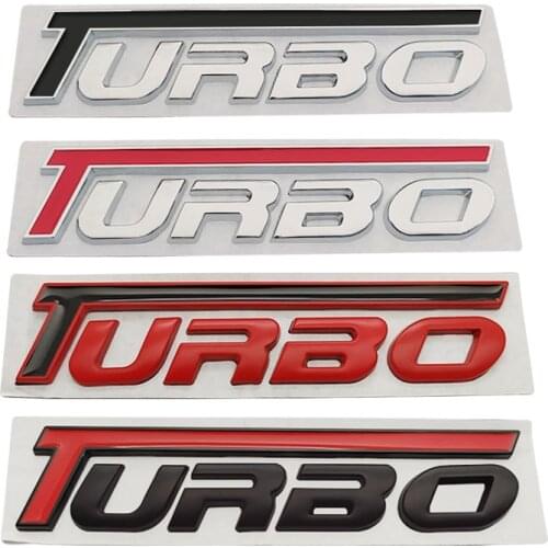 3D Metal Sticker TURBO Badge Emblem Sticker For BMW Mercedes Volkswagen Chevrolet Peugeot Kia Ford Honda Toyota Car Accessories
