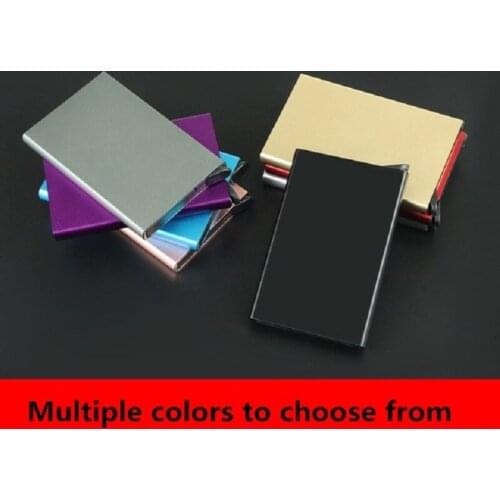 Creative Aluminum Metal Women Men Credit Card Holder Men Slim Anti Protect Travel ID Cardholder Women Rfid Wallet Metal Case