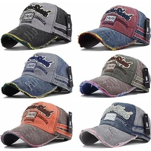 Rock Shank Kingston 1969 Hat Jamaica Distressed Mens Adjustable Cap Casual Leisure Hats Colorful Snapback Summer Fall Hat