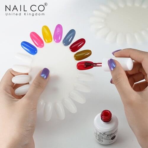 NAILCO 10pcs/Set Gellak Plastic Round Display Board Nail Tool Tips Colours Disk Gel Nails Color Chart Display Nail Art Manicure