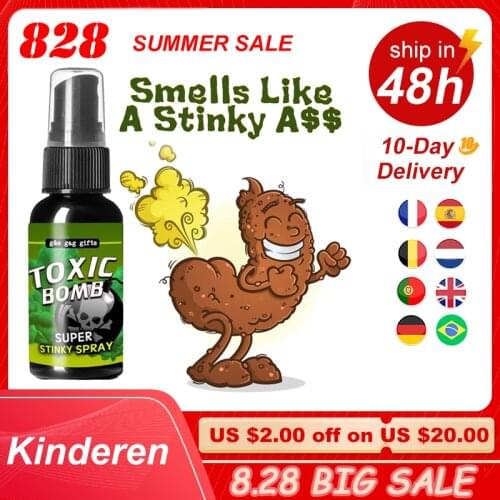 30Ml Novelty Liquid Fart Gag Prank Joke Spray Can Stink Bomb Smelly Stinky Gas Fun Tricky Prank Toy Adjust The Atmosphere Toy
