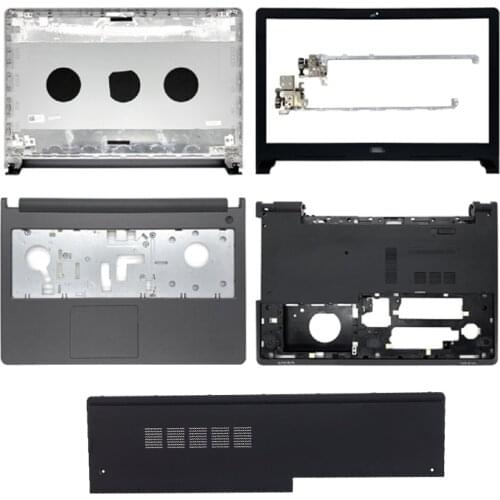 New LCD Back Cover/Front Bezel/Hinges/Palmrest/Bottom Case For Dell Inspiron 15 5000 5555 5558 Top Case 0JFCP3 JFCP3 Silver