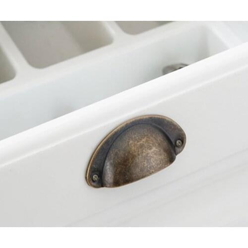 Simple Modern Gold Cup Pull Drawer Shell Knob Kitchen Door Handle Pearl Black Round Knob Bubble Knob