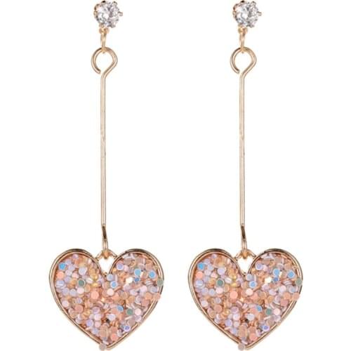 Simple Fashion Pentagonal Heart Shaped Temperament Fringed Ear Nail Best Gifts For Women Drop Shipping