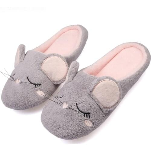 Dropshipping Cute Animal Women Slippers Indoor Home Floor Cartoon Slippers Winter Warm Shoes Ladies Animaux Pantufas for Bedroom