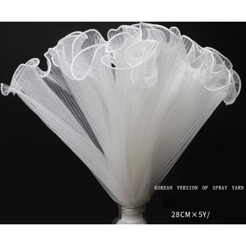 Spray Yarn Flower Packaging Wave Gauze Lace Gauze Flower Shop Bouquet Floral Flower Packaging Material