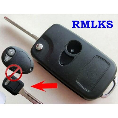 RMLKS Flip Folding Remote Key Shell Case Keyless Fob Fit For Buick Rendezvous Century Regal Pontiac GL8 PK3 Blade