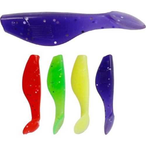 5PCS/Lot 6cm/2.6g Fishing T Tail Swimbaits Lifelike Soft trout Pesca Silicone Artificial Bait Jig Carp saltwater Isca Tackle