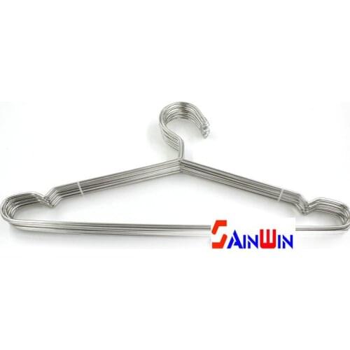 Sainwin 10pcs/lot Stainless Steel Hangers For Clothes Pegs Adults And Children Scarf Dresses Bra Hanger