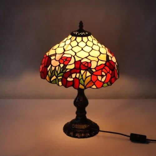 Mediterranean Decor Turkish Mosaic Lamps E27 Stained Glass Lampshade Bedroom Bedside Vintage Table Lamp Light Fixtures