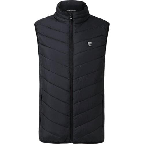 Smart Charging Heating Vest Mens Cotton Collar Collar Graphene Carbon Fiber Heating Vest Jacket Male