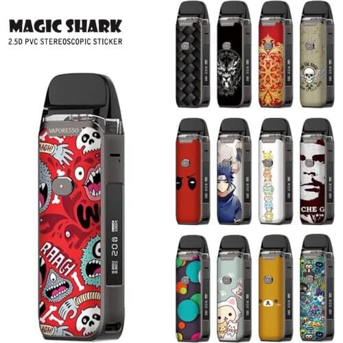 Magic Shark Skull Che Gue Ara Dot Weave Bear Toroto Ultra Thin Skin Film Case for VAPORESSO LUXE PM40 Cover Sticker Tape