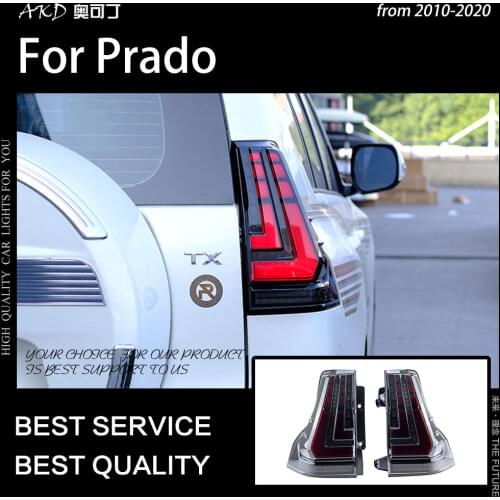 AKD Car Styling Tail Light for Prado Tail Lights 2010-2020 Prado 2700 4000 LC150 LED Tail Lamp DRL Signal auto Accessories