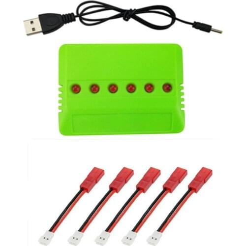 5 in 1 USB Balance Charger with JST Port Charging Connector Cable for 3.7V lipo Battery Spare Parts