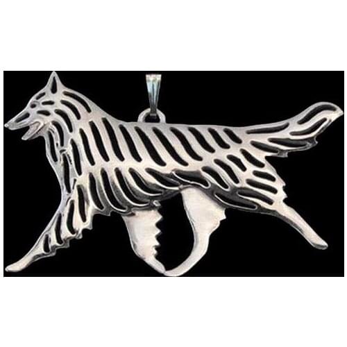 Womens Tervuren Pendants Alloy Belgian Groenendael Movement Dog Pendants
