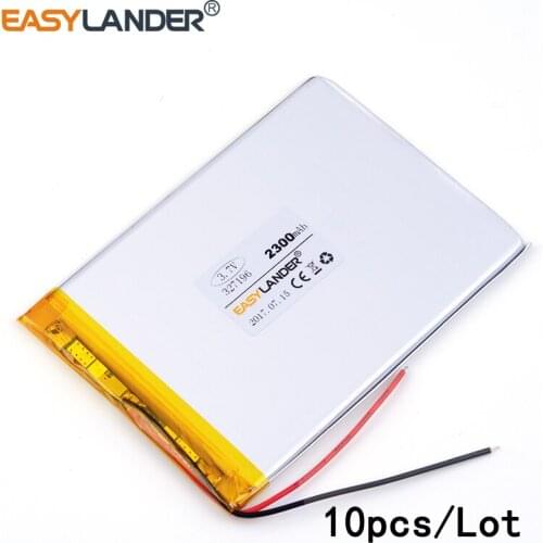 10pcs /Lot 3.7v lithium Li ion polymer rechargeable battery 327196 2300mah Tablet pc MID IPAQ Power bank DIY
