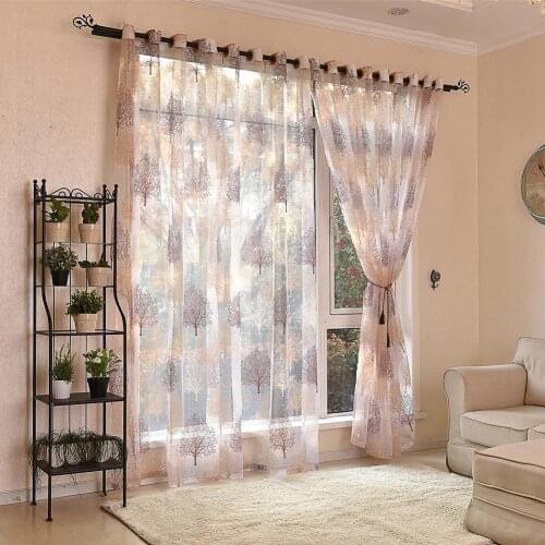 100*250 Cm Floral Tree Voile Curtain Living Room Bedroom Voile Curtain For Kids Boy Girl For Living Room The Bedroom Home Decor