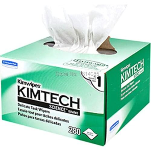 280 pieces/box Kimwipes Fiber Cleaning Wipes Dustfree Paper Fiber Optic Low-lint Wipes