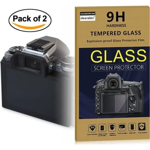 2x Self-Adhesive 0.25mm Glass LCD Screen Protector for Olympus OM-D E-M1 III / EM1 / E-M10 / EM10 E-M10 IV II III /E-M5 Mark II