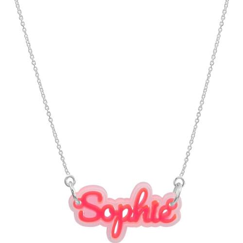 3UMeter Custom Name Necklace Hiphop Customizable Name Customize Necklace Cute Customize Letters Necklace Jewelry Gift For GirlS