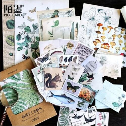 36sheet/pack Retro past events Travel Plant notes Specimen Skeleton bone Renaissance Decoration DIY planner diary craft Sticker