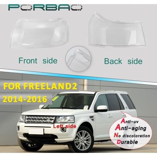 4 Doors Headlight clear Lens Cover for Freelander 2 Car Transparent 14-16 Headlamp Lampshade headlight shell Replacement DIY