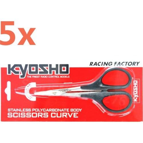 5Pieces Kyosho KRF Stainless Polycarbonate Body Scissors Curve Tools EP 1/10 1:10 RC Cars On Off Road #36262 Racing Factory