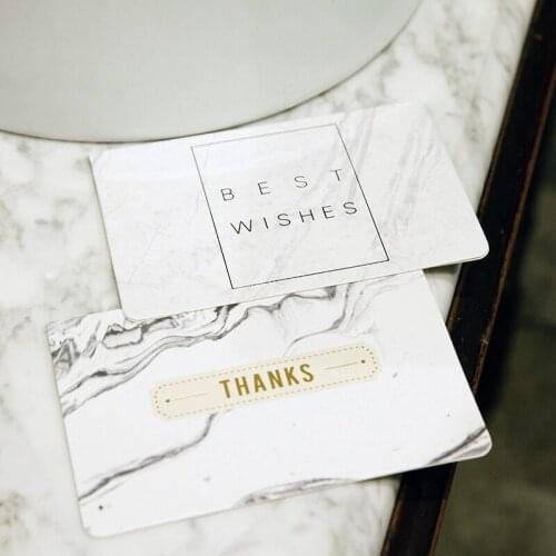 5pcs new creative marble greeting card customizable universal Valentine gold card New Year greeting card