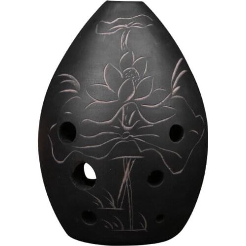 8 Holes Ocarina Black Clay Xun Musical Instrument For Children Beginner Gift