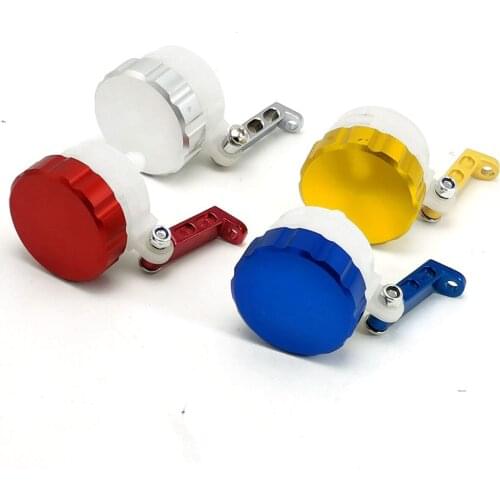 Aluminum Motorcycle Brake Fluid Reservoir Clutch Fluid Master Cylinder Oil Tank Cup W/Bracket For Harley Honda Kawasaki Suzuki