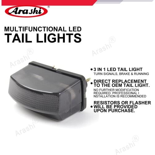 Arashi FZR1000 LED Integrated Tail Light For For YAMAHA FZR 1000 1991 1992 1993 19941995 Brake Light Turn Signal Light Taillight