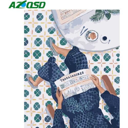 AZQSD Paint By Number Canvas Painting Kits Cartoon HandPainted Pictures Oil Painting By Numbers Unframed Decoration Wall Art