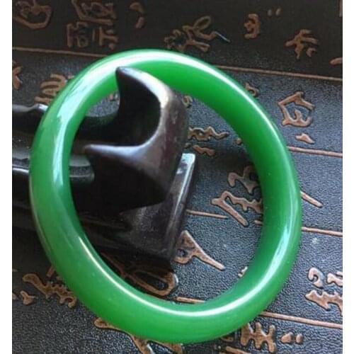 Free shipping 60mm Chinese Certified Grade A Natural Xiu Green Gems Bracelet jade