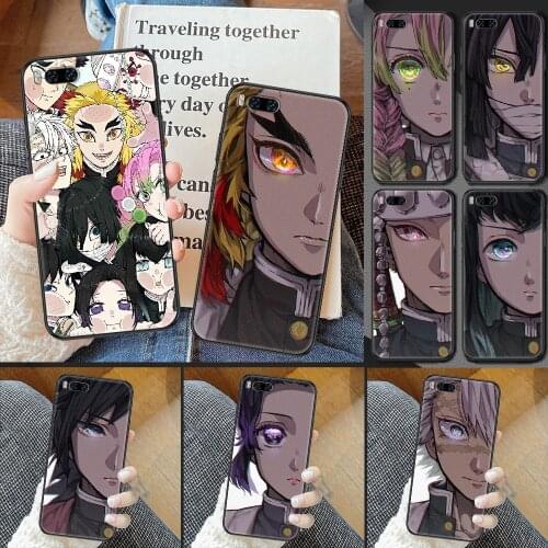 Demon Slayer Cool Anime Phone case For Xiaomi Mi Max Note 3 A2 A3 8 9 9T 10 Lite Pro Ultra black trend Etui pretty cover luxury