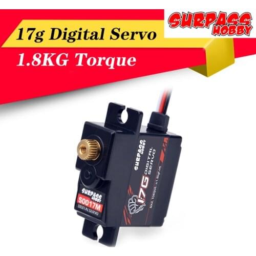 High Quality SURPASS Hobby S0017M 17g Metal Gear 1.8KG Digital Servo for RC Airplane Robot 1/18 1/16 Truck Car Boat Duct Plane