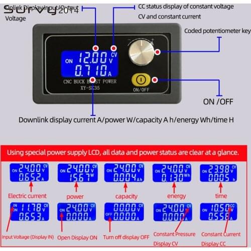 DC-DC Digital LCD Display Constant Voltage Current Step-down Programmable control Power Supply Module Ammeter