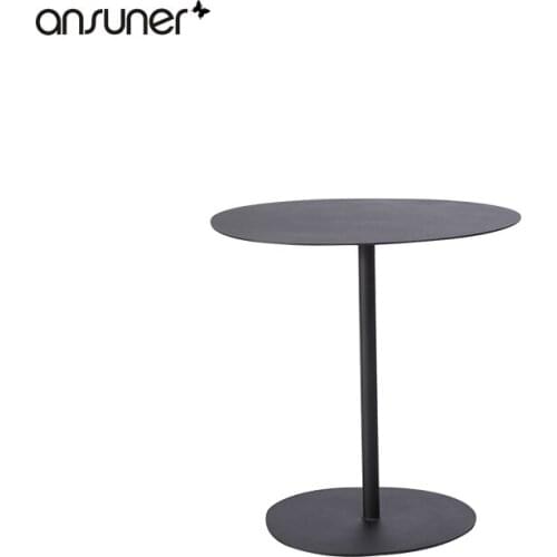 Nordic designer small family tea table minimalist personality family living room sofa edge round baking paint iron corner table