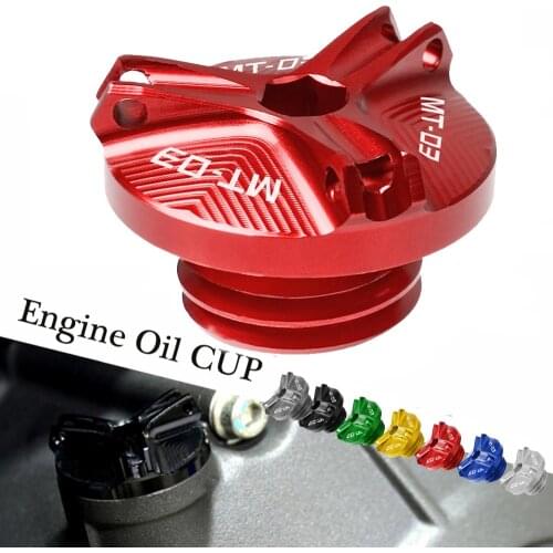 For Yamaha MT03 MT 03 2015-2020 2019 2018 2017 2016 Motorcycle CNC Engine Oil Filler Cup Plug Cover Cap Screw With MT03 Logo