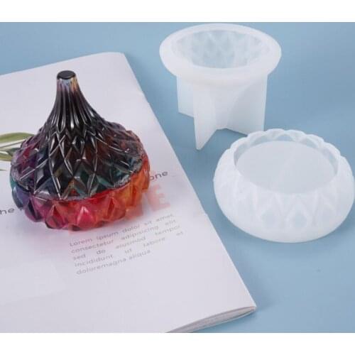 DIY Crystal Resin Epoxy Mold Water Drop Storage Box Jewelry Storage Tank Swing Table Decoration Silicone Mold