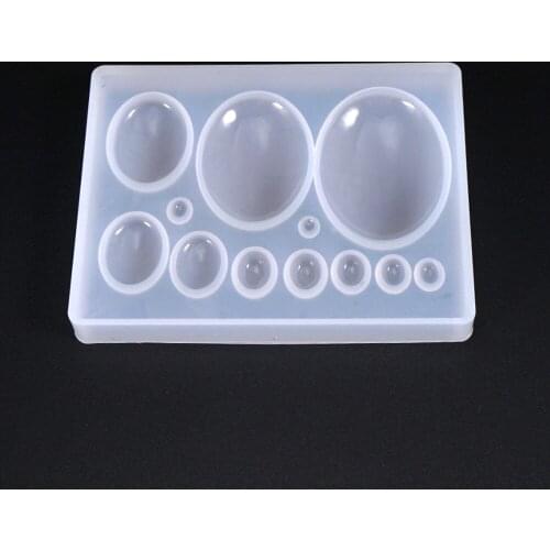 Crystal Resin Mold Half Ball Cabochon Pendant Resin Epoxy UV Mould For Making Pedant Jewelry Epoxy Silicone Molds Accessories