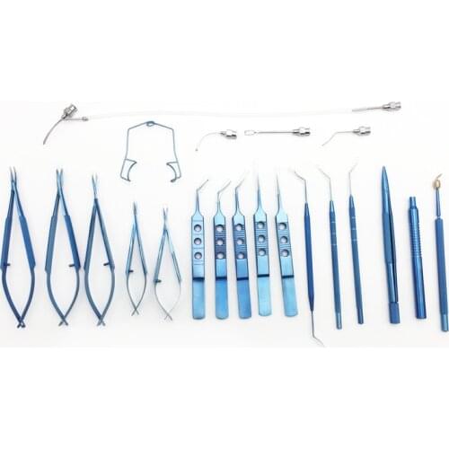 21pcs Intraocular Set Surgical Instrument Eye Ophthalmic Cataract & Eye Micro Surgery Tools