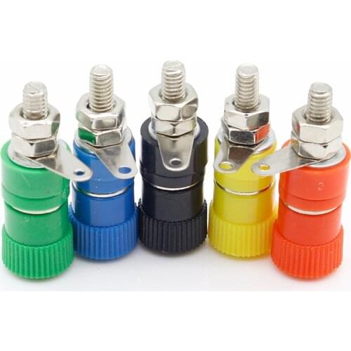 10PCS/LOT Terminal Blocks 4mm Amplifier Terminal Connector Binding Post Banana Plug Jack Mount